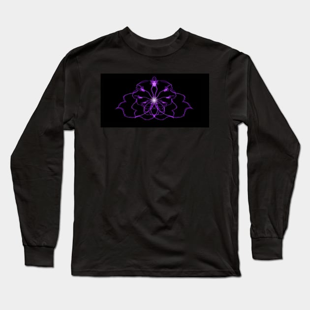 Abstract purple butterfly Long Sleeve T-Shirt by CreaKat